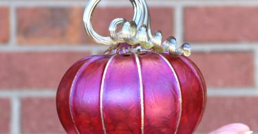 Merlot Red Pumpkins  Blown Glass Pumpkins  Individual in