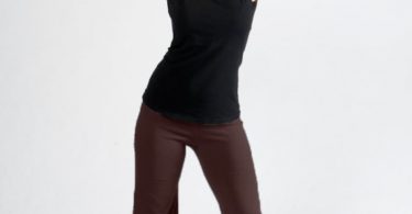 Ruffled Bloomers-Yoga capri-brown capri-capris pants-womens