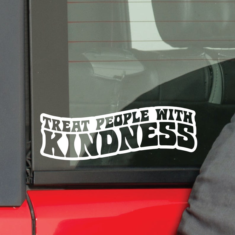 Treat People With Kindness TPWK Inspired Car Window Decal