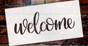 Welcome Sign Stencil by StudioR12  Reusable Paint Front