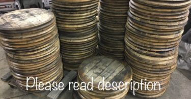 Bourbon Barrel Head lid top barrel wood reclaimed Jim