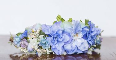 Spring Flower Crown  Periwinkle Bridal Flower Halo  Summer