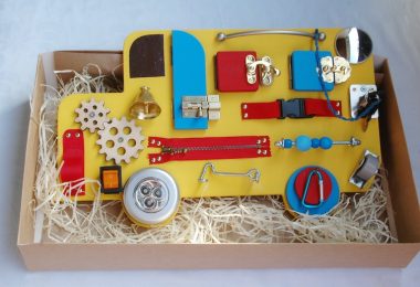 BUSY BOARD for 1 year old  Baby 1st Christmas gift  Sensory