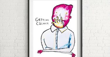 Calm Down Art Print Acrylic Painting Quirky Wall Art Quirky
