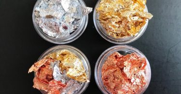 Gold copper silver gold leaf metallic flakes for makeup art