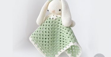 Lovely Bunny Lovey Pattern  Security Blanket  Crochet Lovey