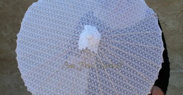Parasol Simple White Lace Parasol