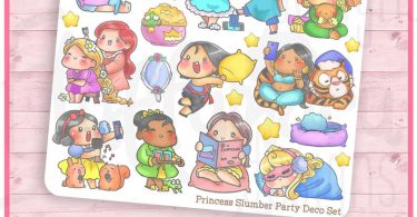 Princess Slumber Party Planner Stickers Cute Stickers for