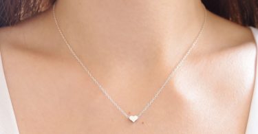 Tiny Heart Necklace Silver Heart Necklace Simple Delicate
