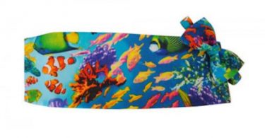 Tropical Coral Reef Cummerbund and Bow Tie Set