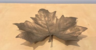 Vintage Brass Maple Leaf Tray/Dish
