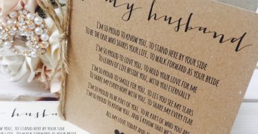 Vintage/Rustic ‘To My Husband’ Wedding Day Poem