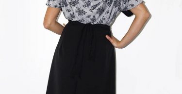 Winter dress empire empire in black gabardine