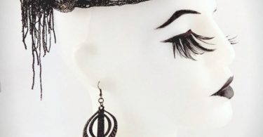 Art Deco Leather Earrings