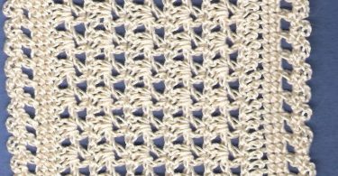 Crocheted Dollhouse Blanket Ivory