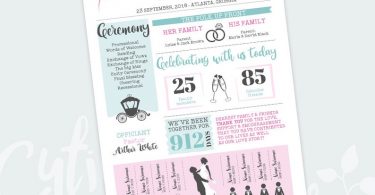 Infographic Wedding Program Design Silhouettes  All