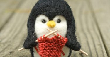 Needle Felted Penguin  Knitting