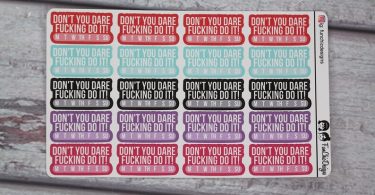 No Spend Planner Stickers  Explicit