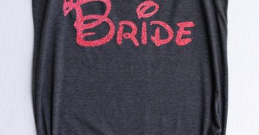 Red Glitter Bride Minnie : Disney tank tops/Bride shirt/Disney