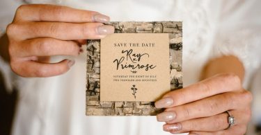 Rustic Save the Date Bark invitation Rustic invitation Wood