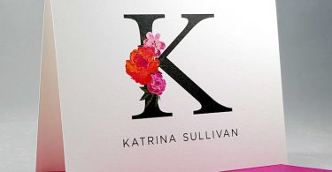 Stationary Set of Folded Notecards Personalized for Women