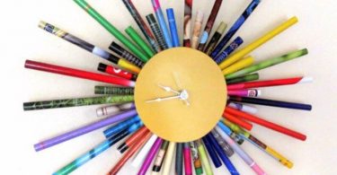 Sunburst Wall Clock Mid Century Modern Home Decor Zero Waste