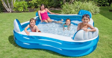Backyard Inflatable Pool with Seats