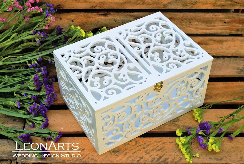 Wedding Card Box with slot-Wedding Gift-Keepsake Box with