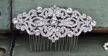 Crystal Wedding Hair Comb Rhinestone Bridal Comb Silver