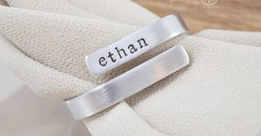 Custom Silver Napkin Ring  Personalized Housewarming Gifts