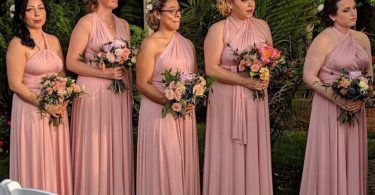 Dusty Rose Bridesmaid Dresses Nude infinity convertible Dress