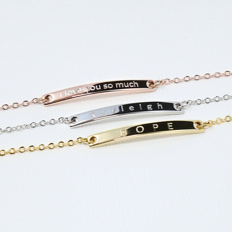 Engraved Bracelets: Monogram Initial Bracelet Customized