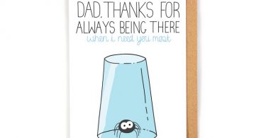 Funny fathers day card dad thanks for always being there dad
