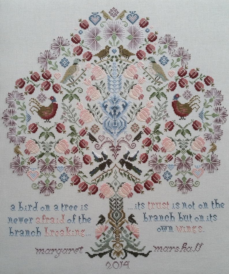 Heirloom Cross Stitch CHART ONLY :The Magpie Tree Stunning