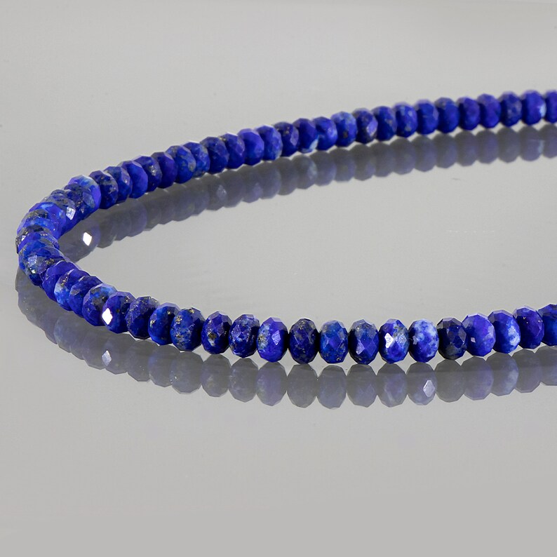 Lapis Lazuli Beads Necklace 4mm natural lapis lazuli