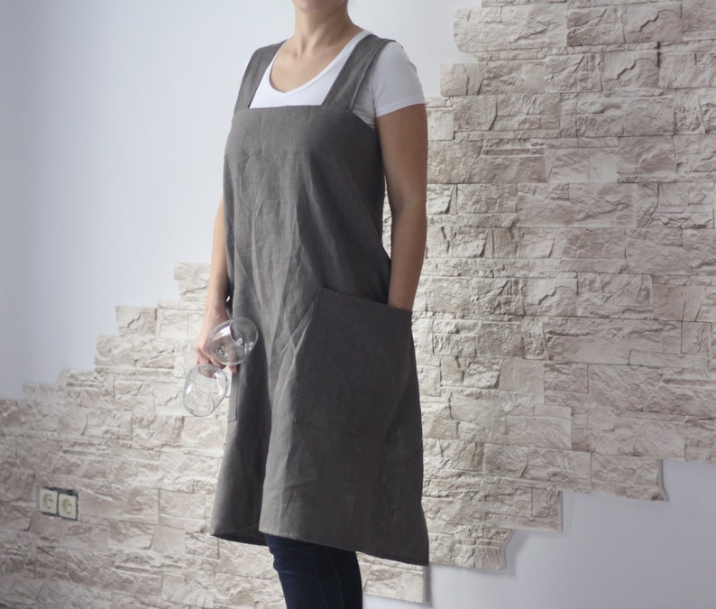 Linen Woman Apron Japan Apron Man Apron Linen Apron