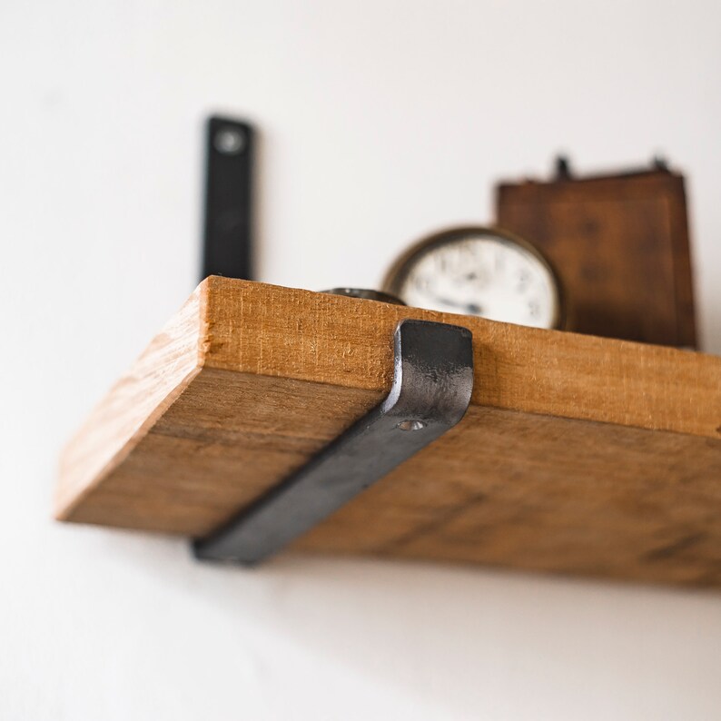 Metal Shelf Bracket J Bracket style Shelving Rustic Shelf