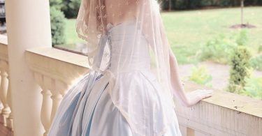 Simple Blue Ball Gown Prom Dress Wedding Dress Formal Dress