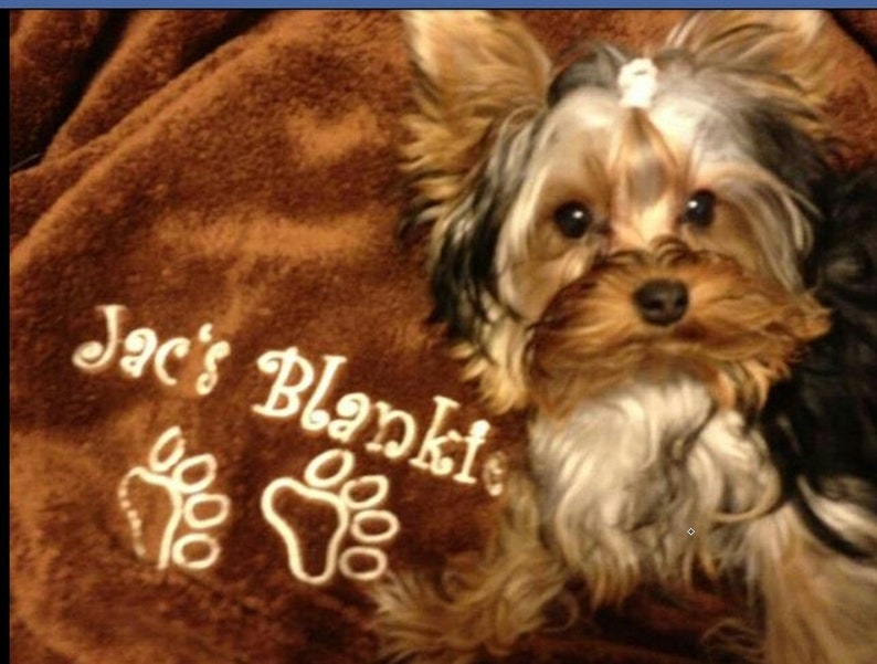 Small 30 x 40 Minky Personalized Dog Blanket