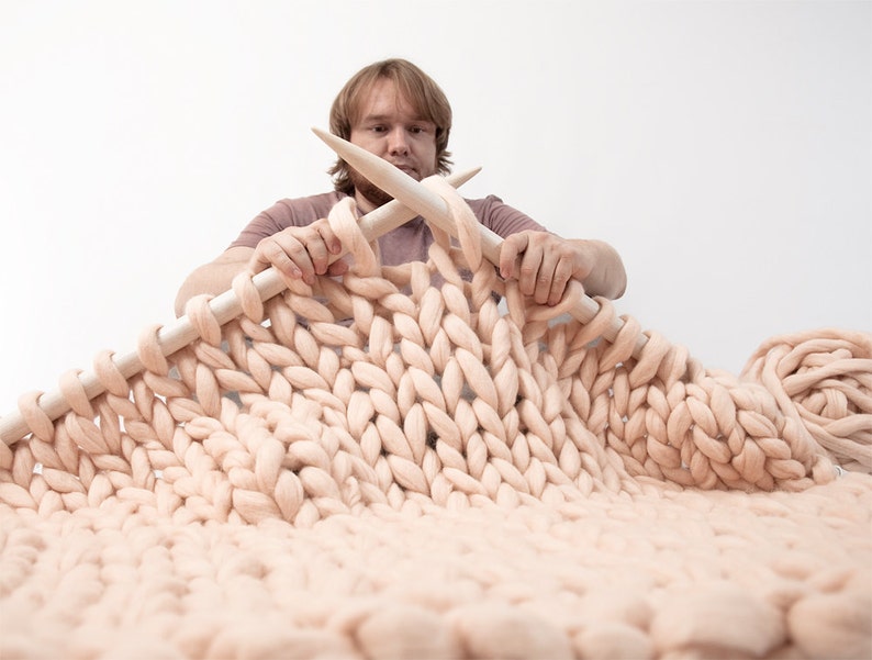 Super Thick Carpet. GIANT Throw. Super bulky Merino Wool.