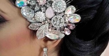 Swarovski crystal Blush Pink and Silver grey AB Classic Gatsby