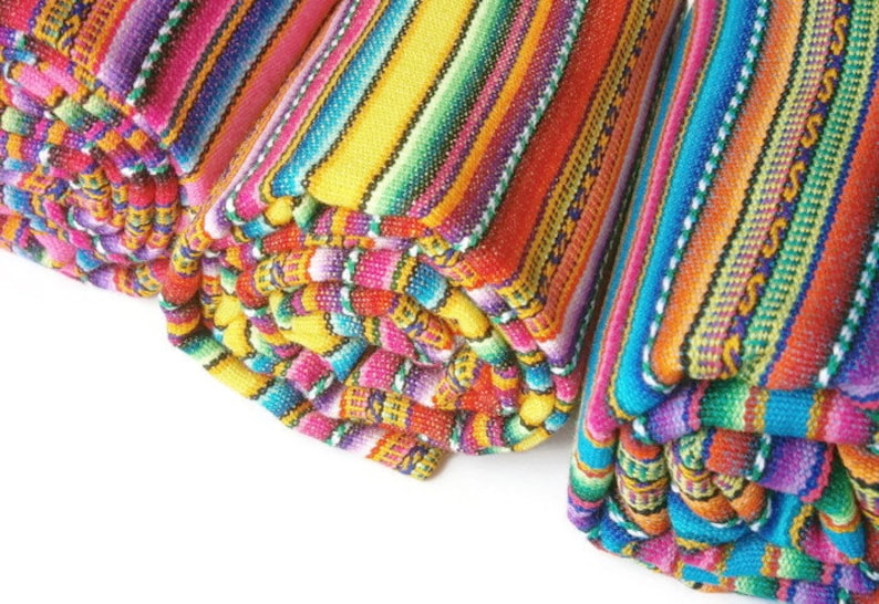 Tribal Colorful Fabric Striped Serape Cloth Bohemian Style