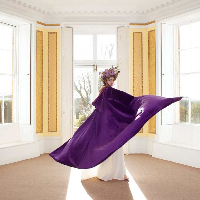 Velvet Hooded Cloak Winter Wedding Cloak