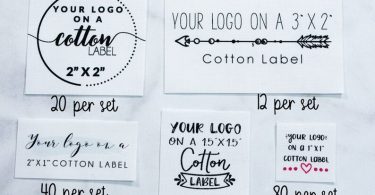 Your logo on cotton tags print your image on a label set