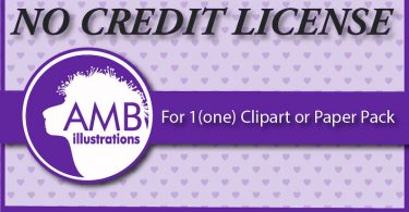 Commercial no credit license for clipart vector graphics