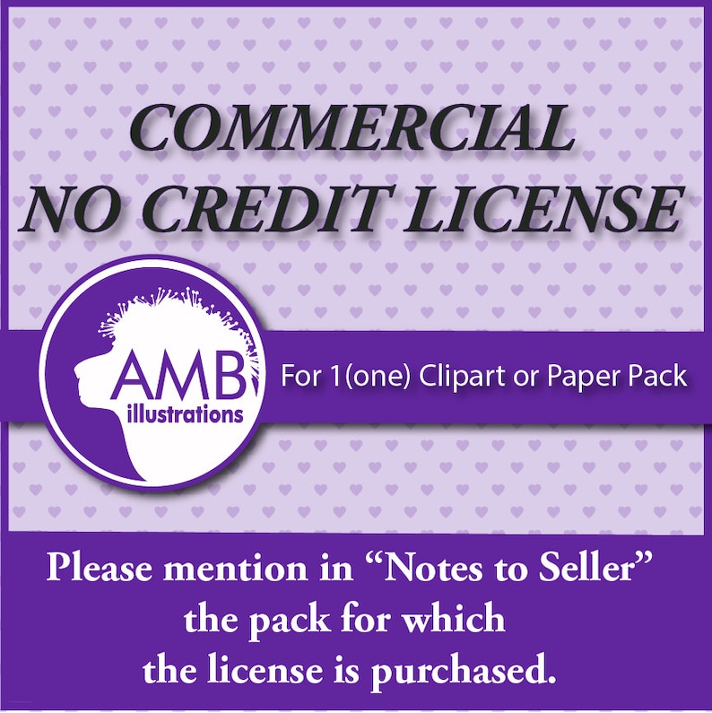 Commercial no credit license for clipart vector graphics