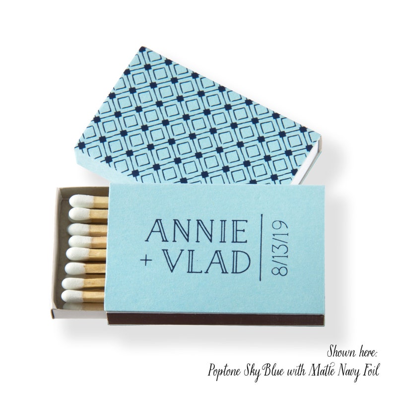 Custom Wedding Matchboxes with Diamond Pattern  Custom