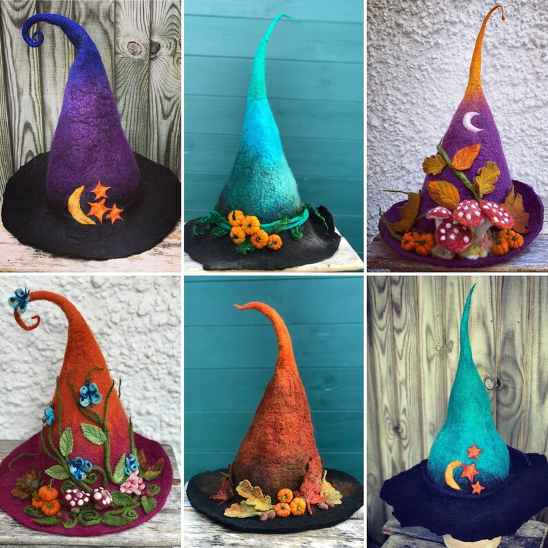 Custom made Witches Hat fancy dress costumelarping black