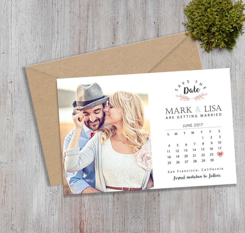 Customized Save The Date Postcard Wedding Announcement