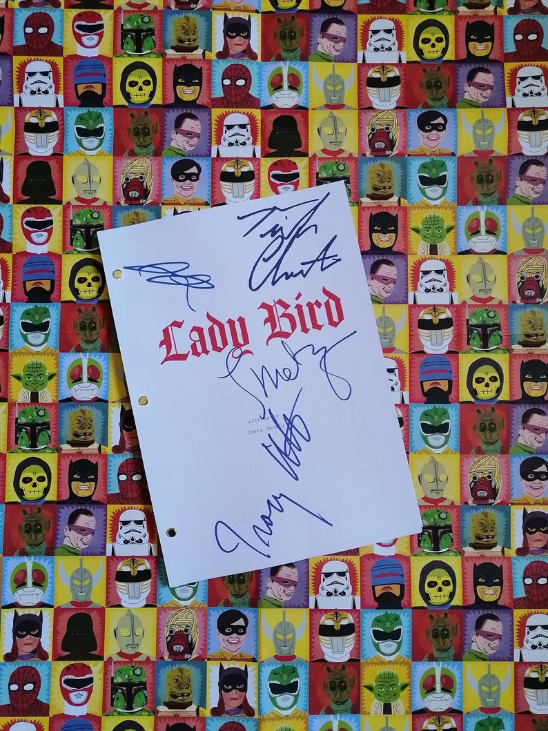 Lady Bird 2017 Script Screenplay with Signatures Autograph